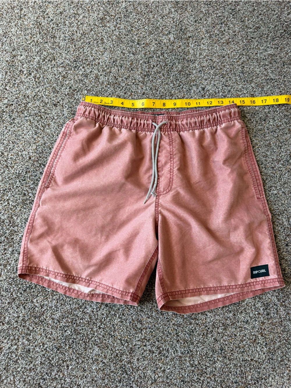Rip Curl Lay Days Men's Small Pink Boardshorts Swim Trunks Elastic Waist Surf